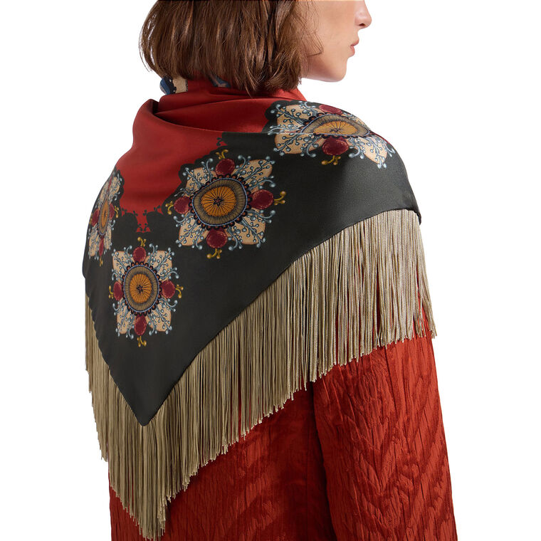 Fringe Triangle Scarf image number null