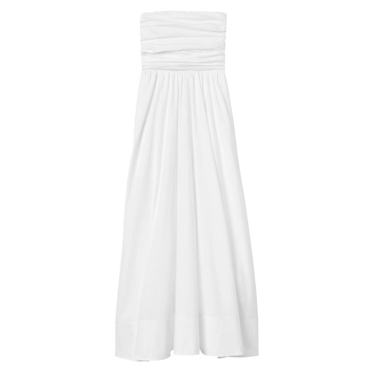 Tate Strapless Cotton Midi Dress image number null