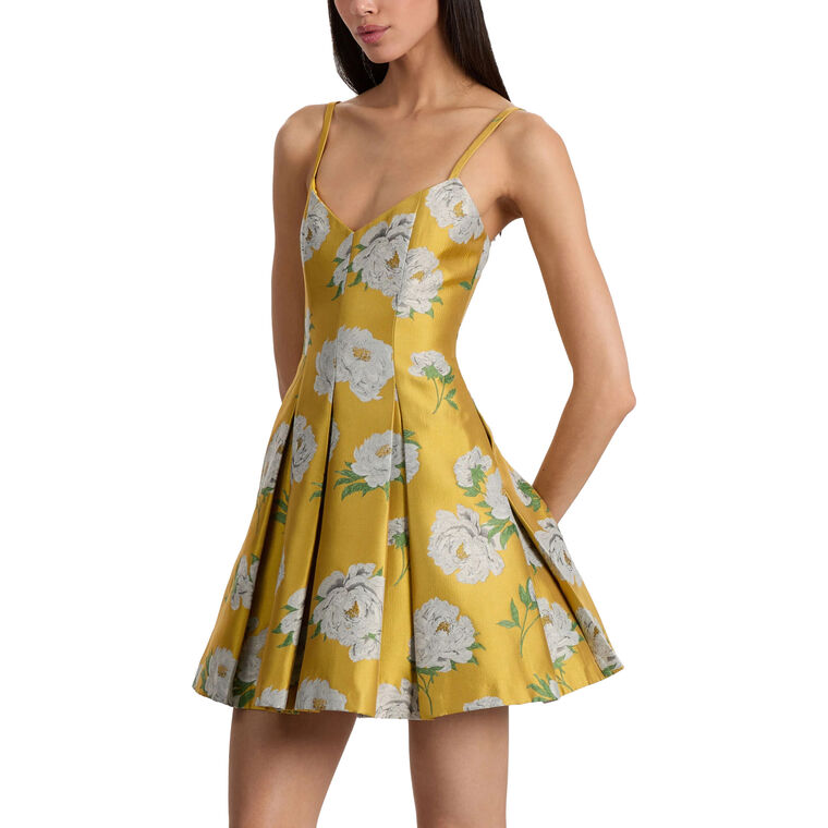 Isabelle Sleeveless Scoop Neck Pleated Mini Dress image number null