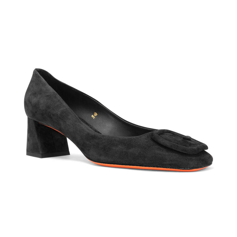 Suede 50mm Block-Heel Pump image number null