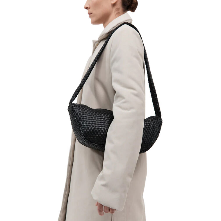 Lattice Weave Crescent Bag image number null