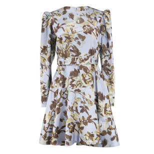 Tailored Satin Belt Dress