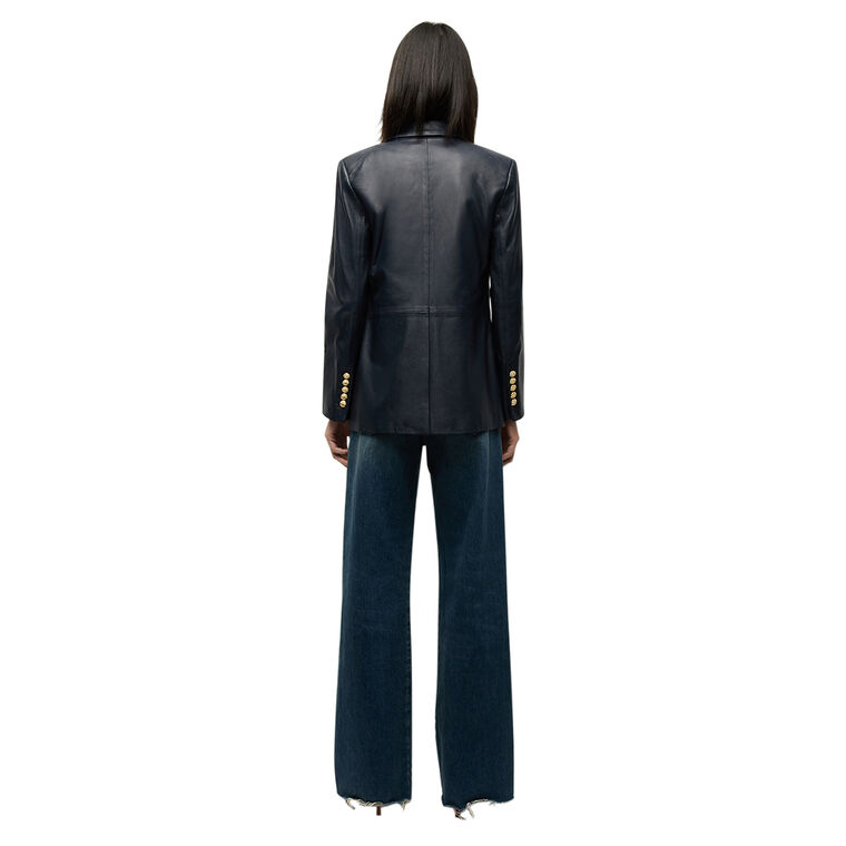Vega Lambskin Leather Dickey Jacket image number null