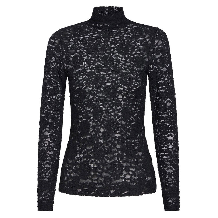 Eloise Lace Turtleneck Top image number null