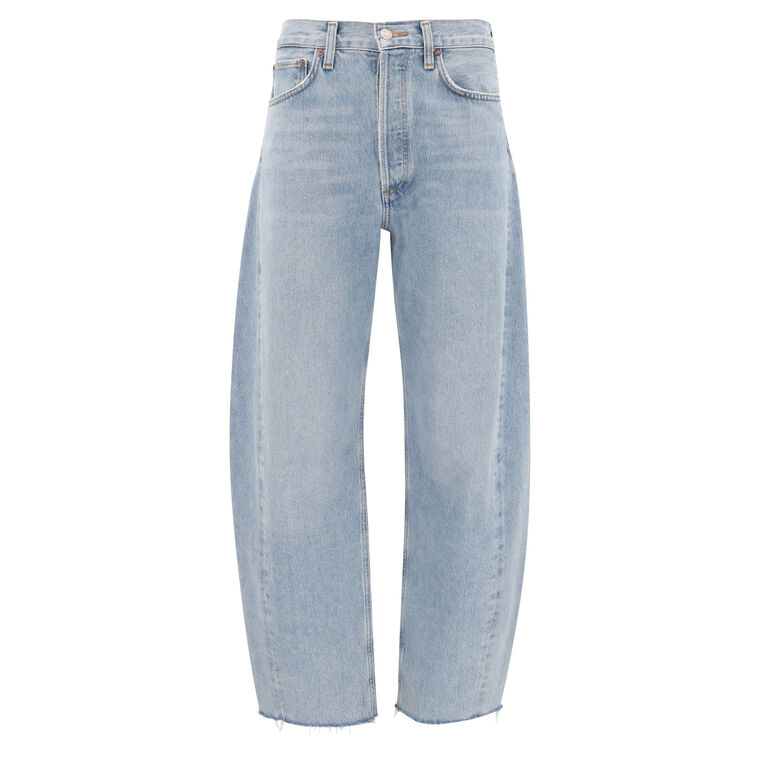 Luna High Rise Pieced Taper Jean image number null