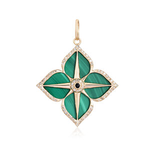Clover Malachite Pendant