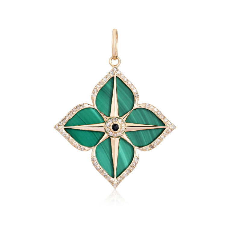 Clover Malachite Pendant image number null