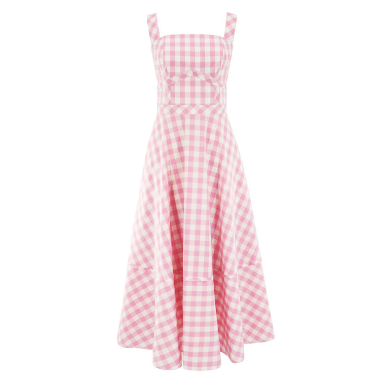 Kaydence Sleeveless Gingham Midi Dress image number null