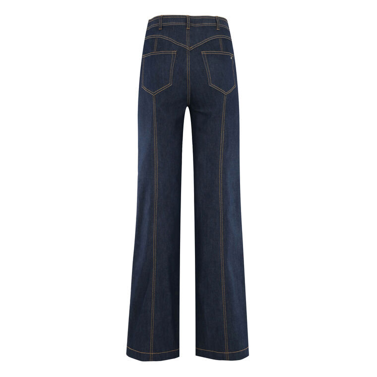 Francine Button-Front Denim Pant image number null