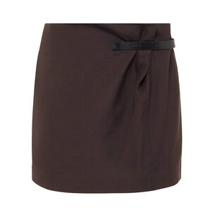Leather Tab Mini Skirt