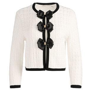 Akira Long Sleeve Bow Detail Cardigan