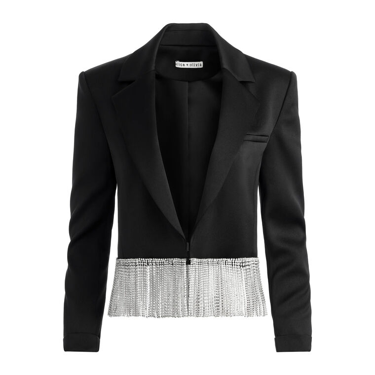 Shan Crystal Fringe Blazer image number null