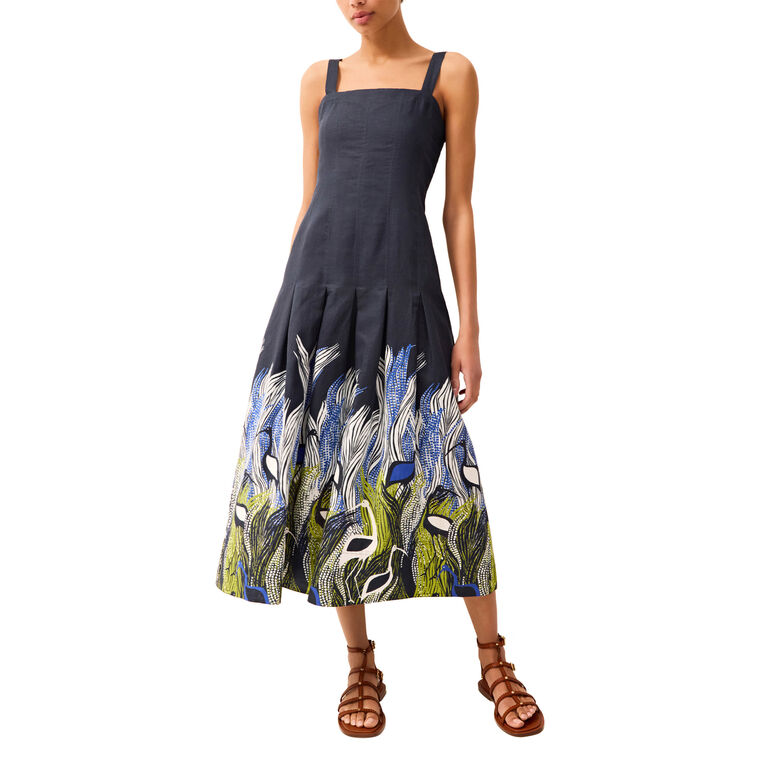 Dixon Sleeveless Drop-Waist Midi Dress image number null