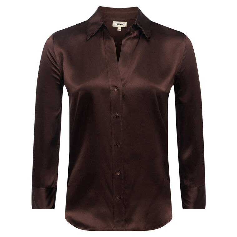 Dani 3/4 Sleeve Silk Blouse image number null
