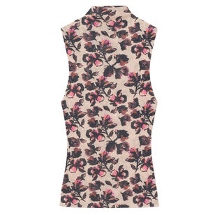 Annyka Sleeveless Printed Mesh Jersey Top