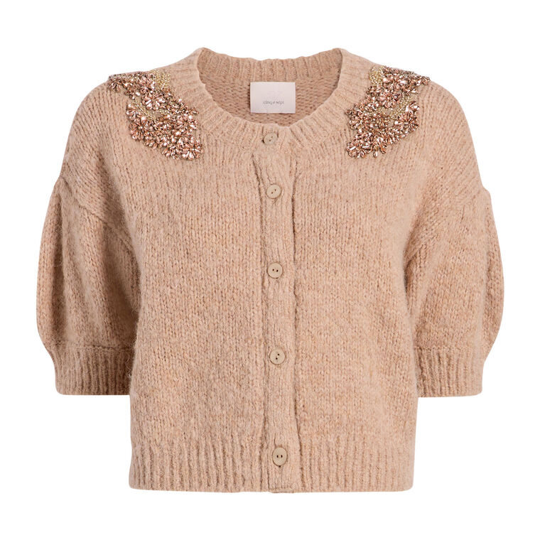 Millicent Short Puff Sleeve Cardigan image number null