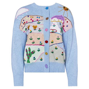 Sunny Days Hand-Embroidered Cardigan