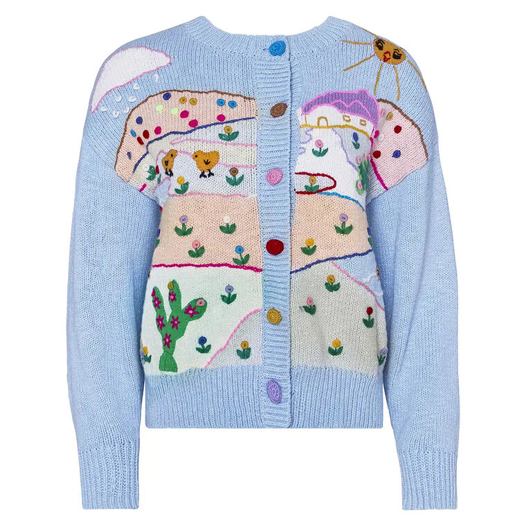 Sunny Days Hand-Embroidered Cardigan image number null