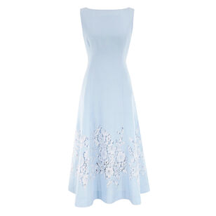 Brittany Sleeveless Linen Midi Dress
