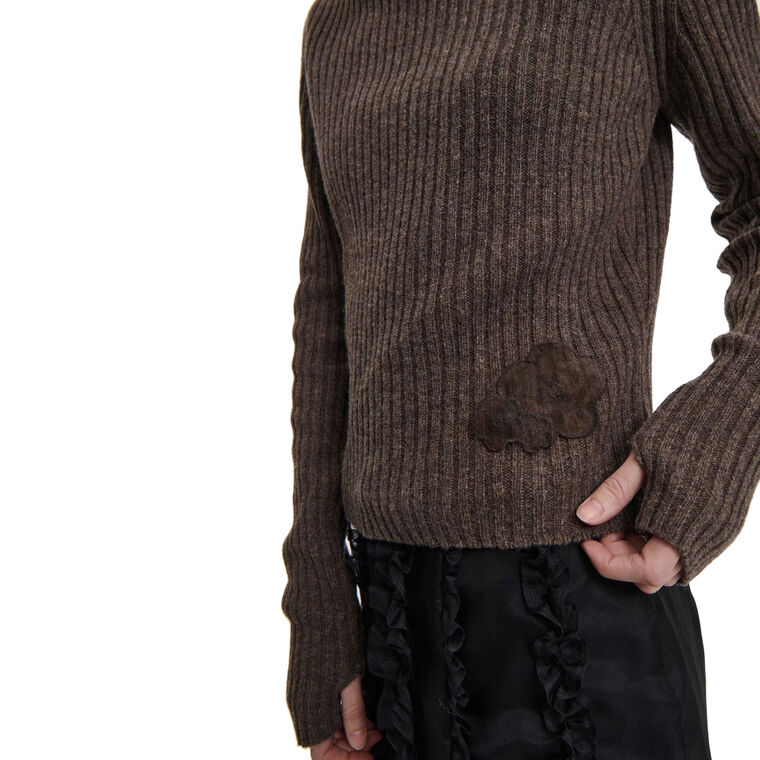 Blas Long Sleeve Nordic Rib Pullover Sweater image number null