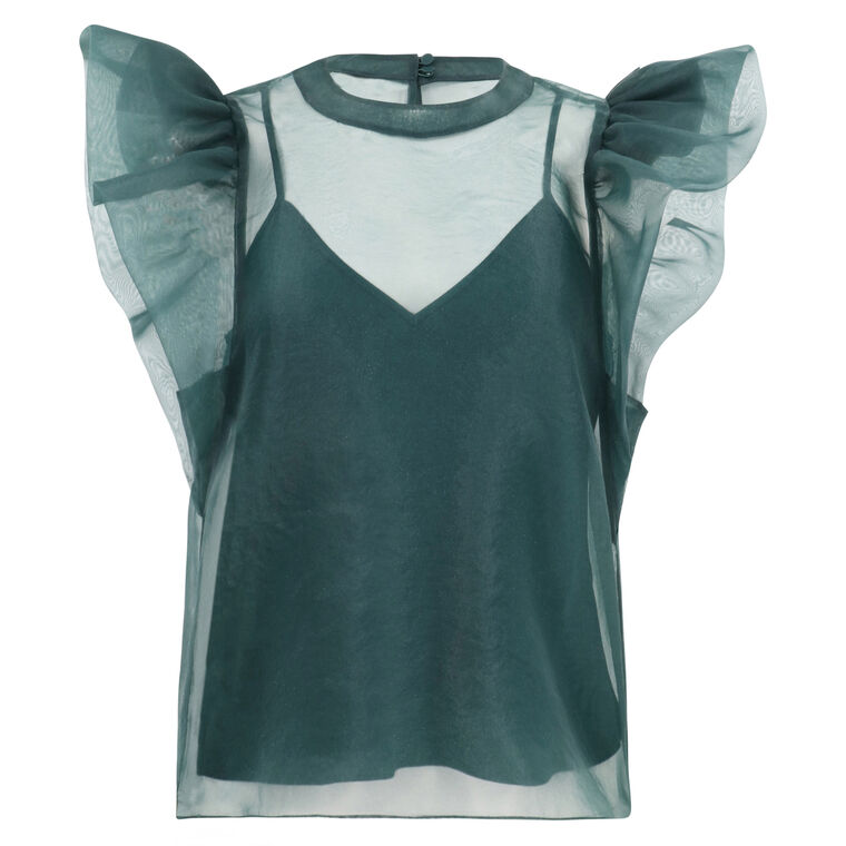 Corina Ruffle Sleeve Top image number null