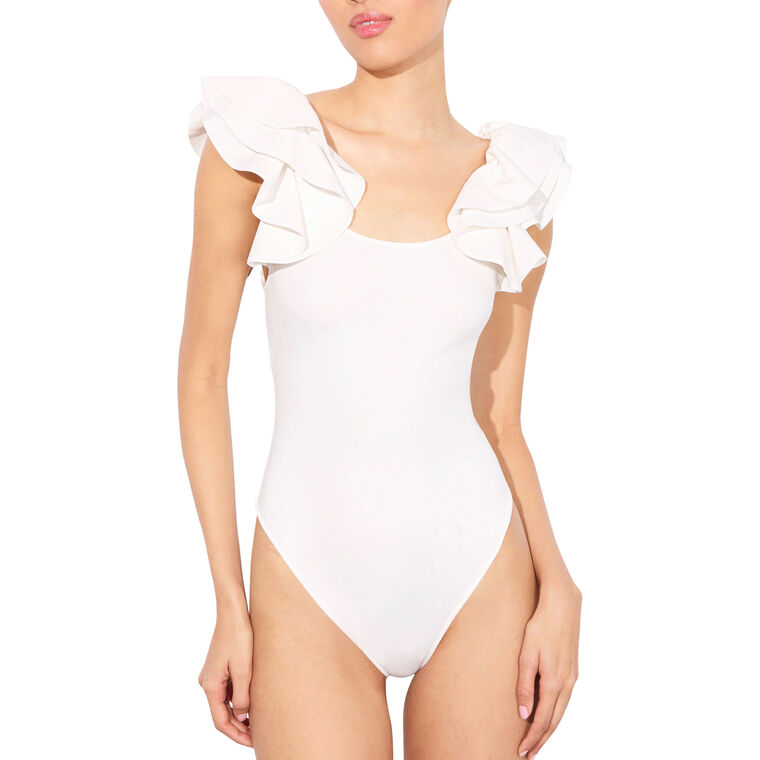 Tawny Ruffle Sleeve Bodysuit image number null