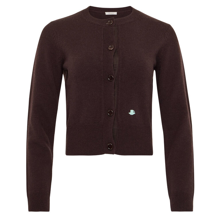 Embroidered Wool Cardigan image number null