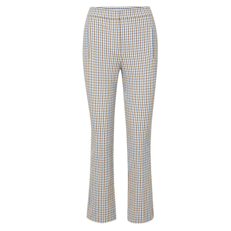 Arte High-Waisted Gingham Kick-Flare Pant image number null
