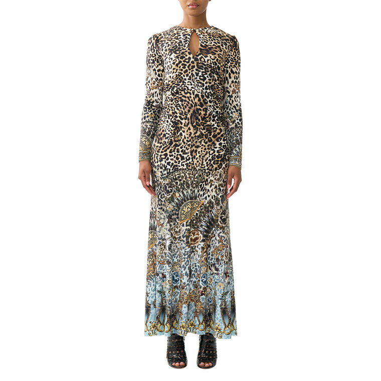 Gathered Jersey Long Dress image number null