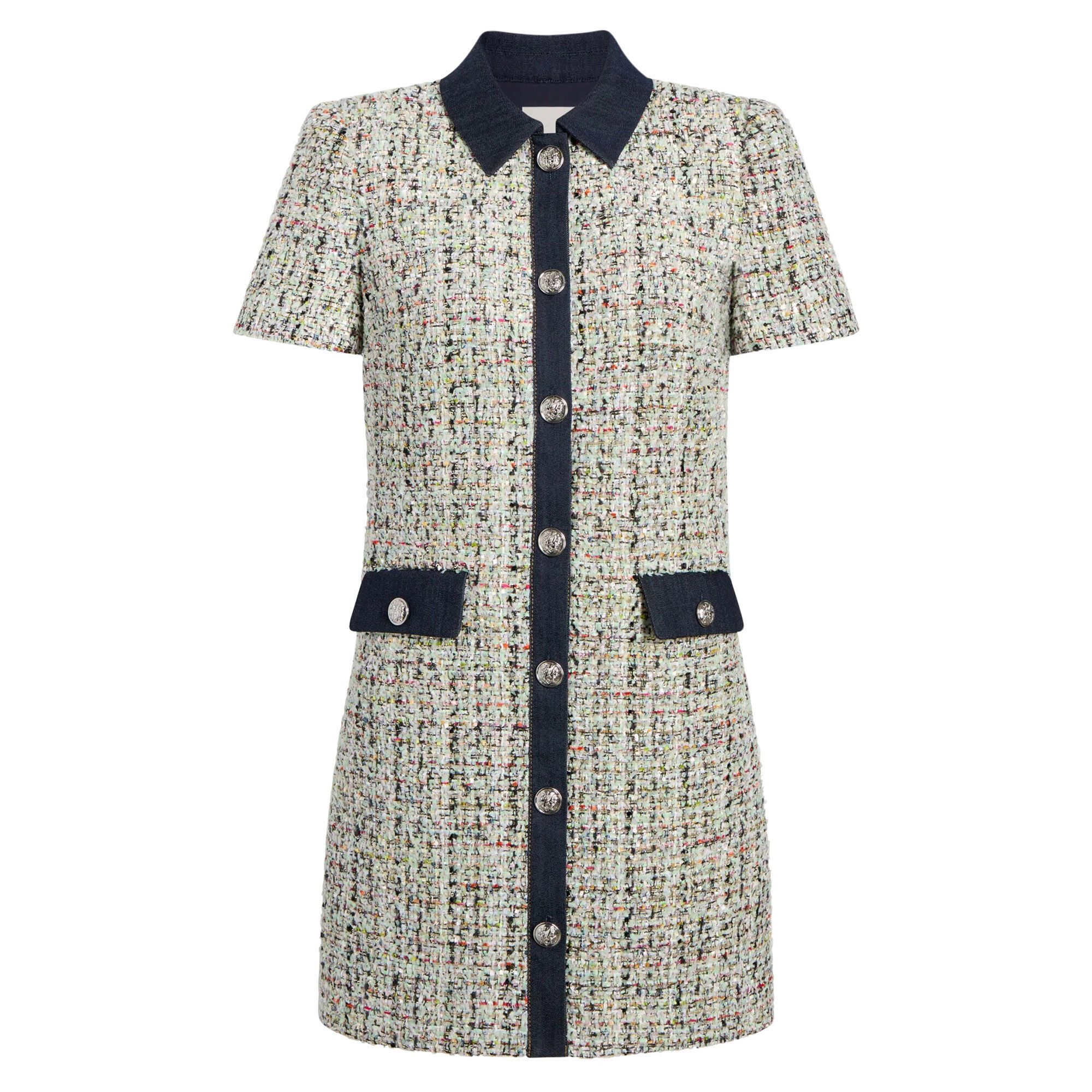 Anya Boucle Pammy Collared Mini Dress
