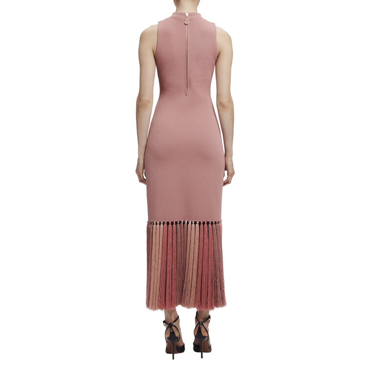 Sofina Knit Tassel Midi Dress image number null
