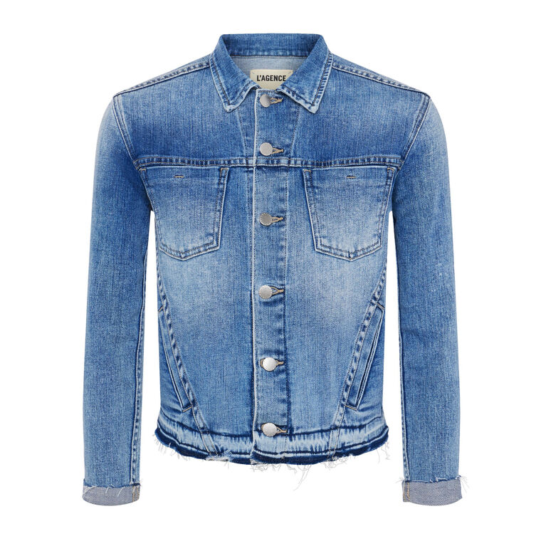 Tatiana Raw-Hem Denim Jacket image number null