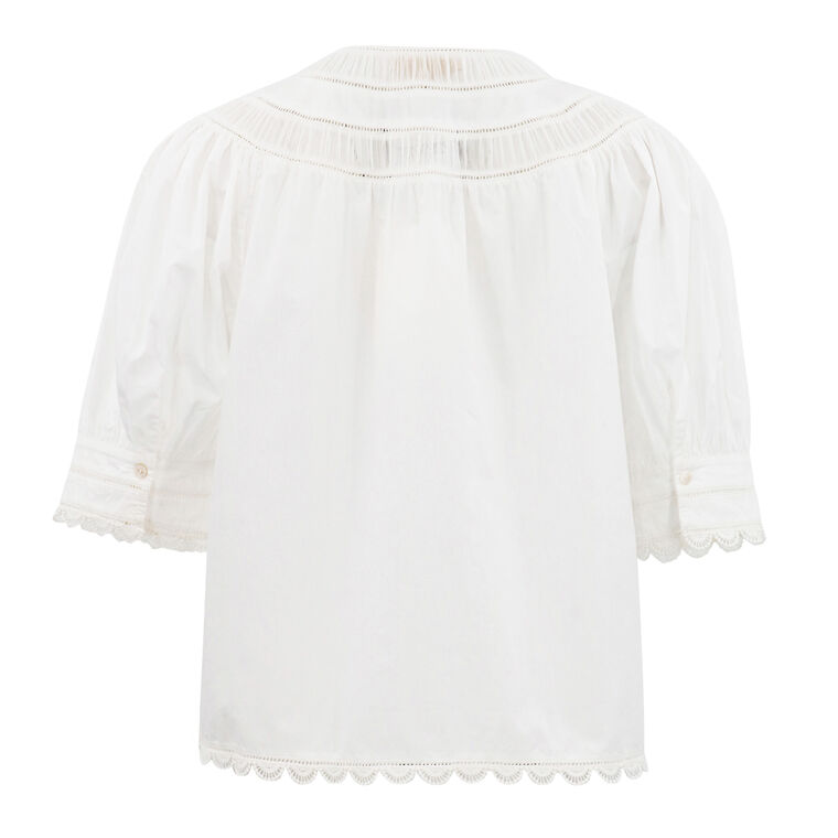 Dylan Puff Sleeve Poplin Top image number null