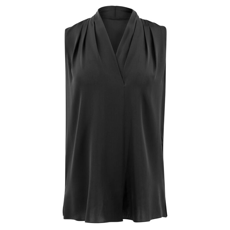 Mila Sleeveless Silk-Blend Blouse image number null