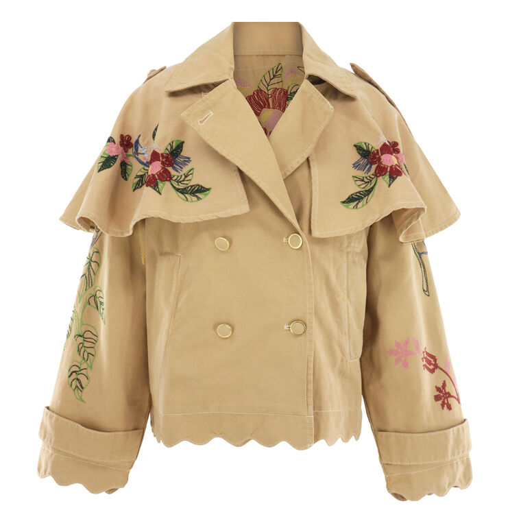 Little Bird Love Twill Mini Trench Coat image number null