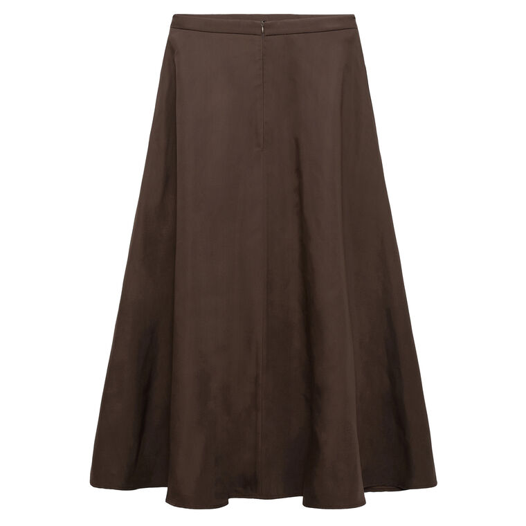 Sporty Elegance Nylon Midi Skirt image number null