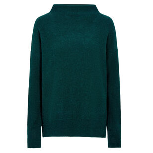 Plush Cashmere Funnel-Neck Sweater