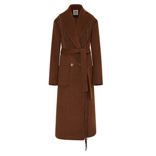 Wyatt Fringe Wool Overcoat