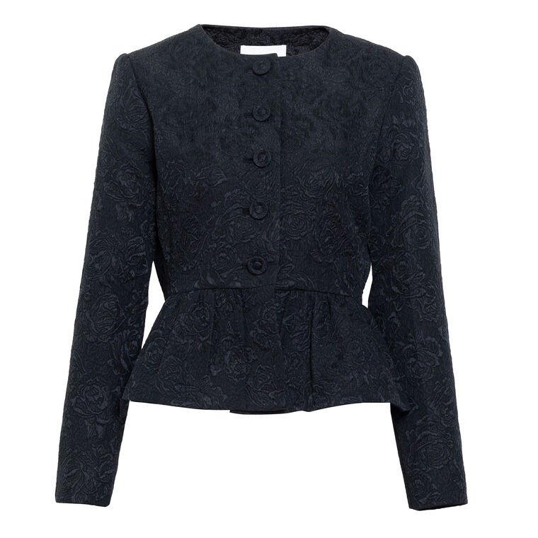 Karleigh Cropped Cloque Jacquard Jacket image number null
