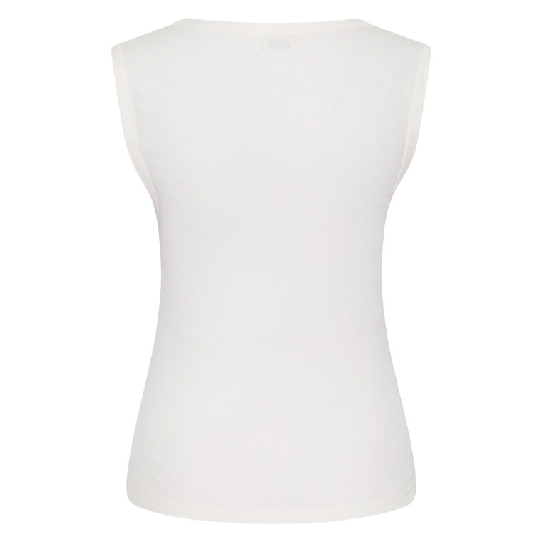 Organic Cotton Sleeveless Knit 90s Top image number null