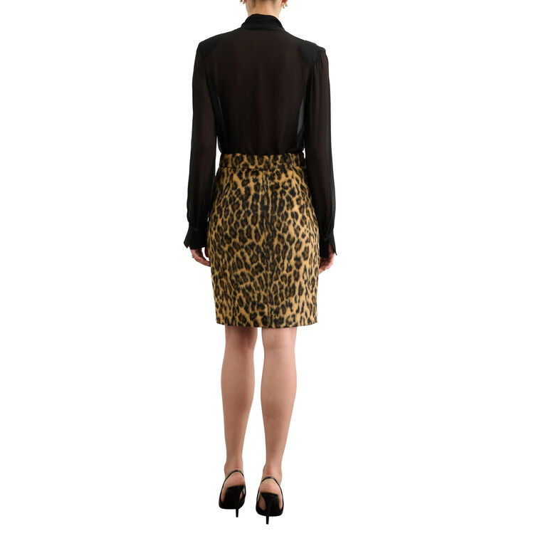 Kaila Tie Neck Button-Front Blouse image number null