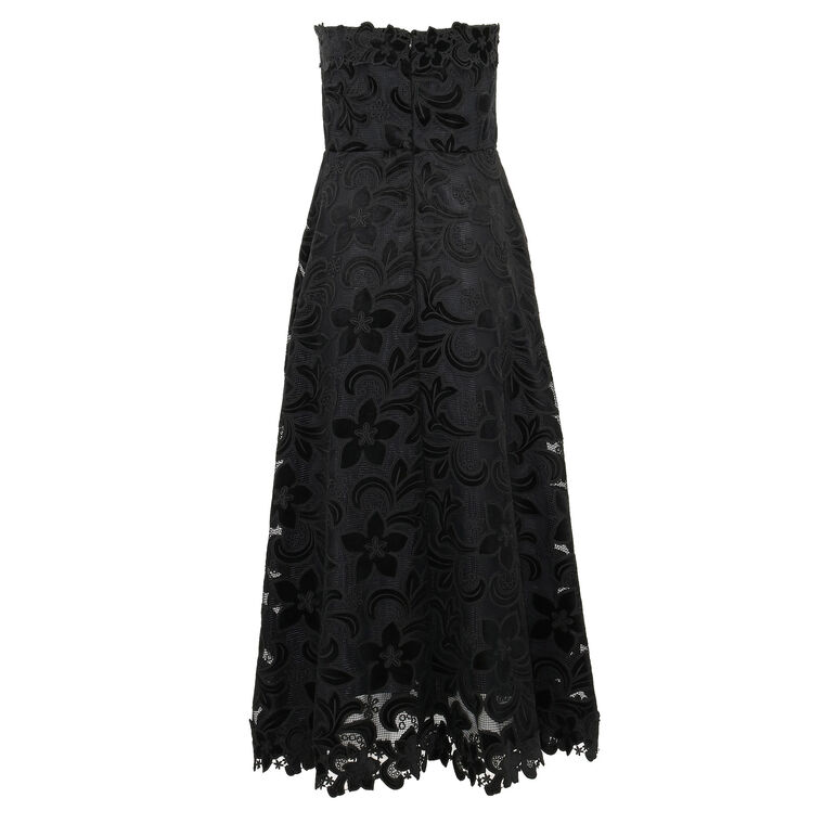 Anessa Velvet Floral Lace Dress image number null