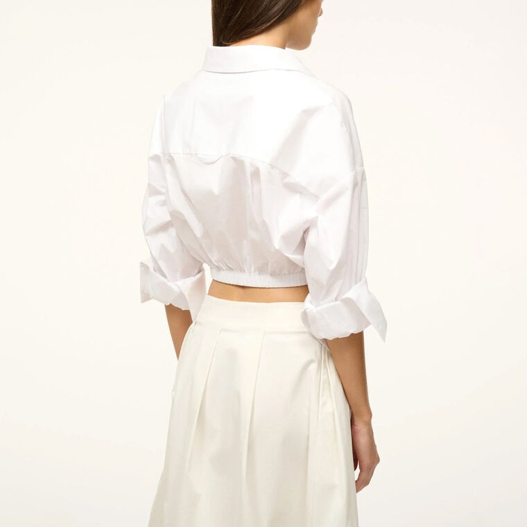 Lisa Poplin Tie Crop Shirt image number null