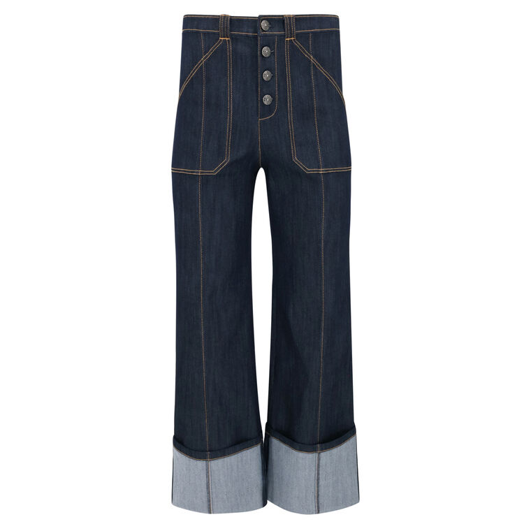 Cuffed Benji Wide-Leg Jeans image number null