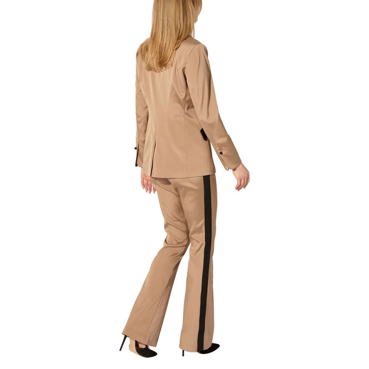 Liquid Suiting Tuxedo Flared Leg Pants image number null