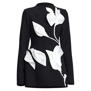 Kadence Long Sleeve Mini Dress With Petal Applique