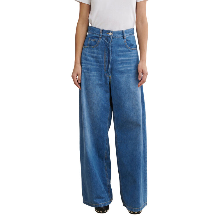 Dero High-Rise Ultra-Wide Leg Denim Pant image number null