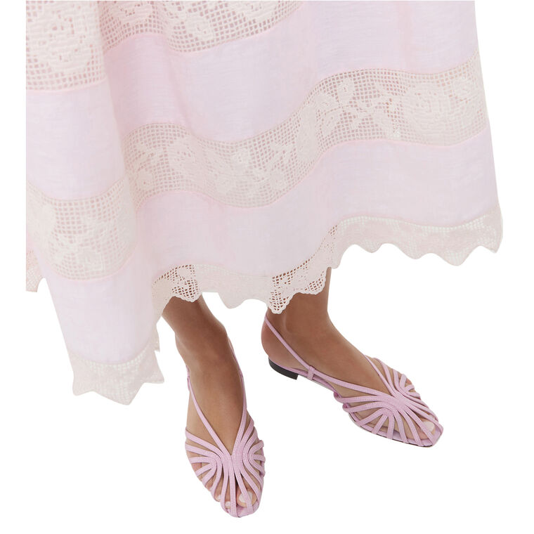 Lattice Slingback Flat Sandal image number null