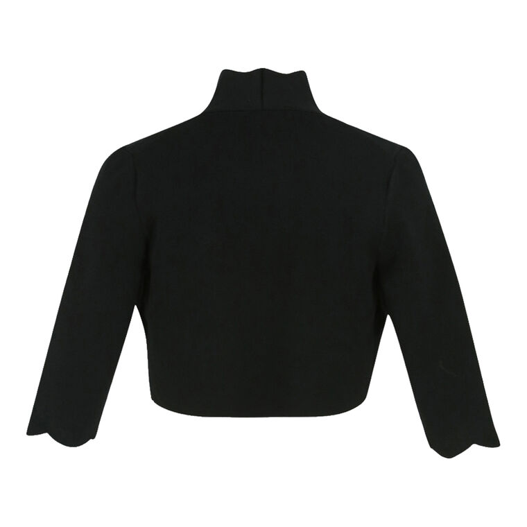 Scallop Trim Knit Bolero image number null