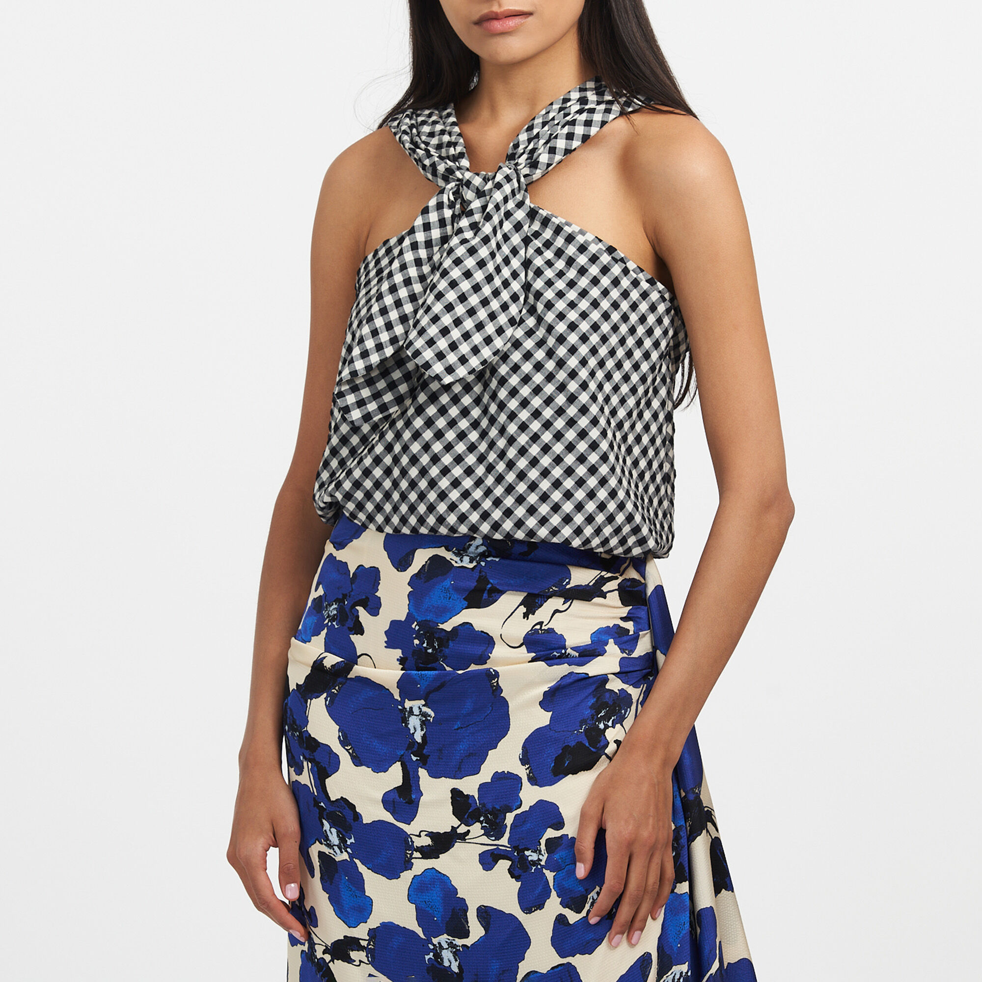 Freya Gingham Bow Top
